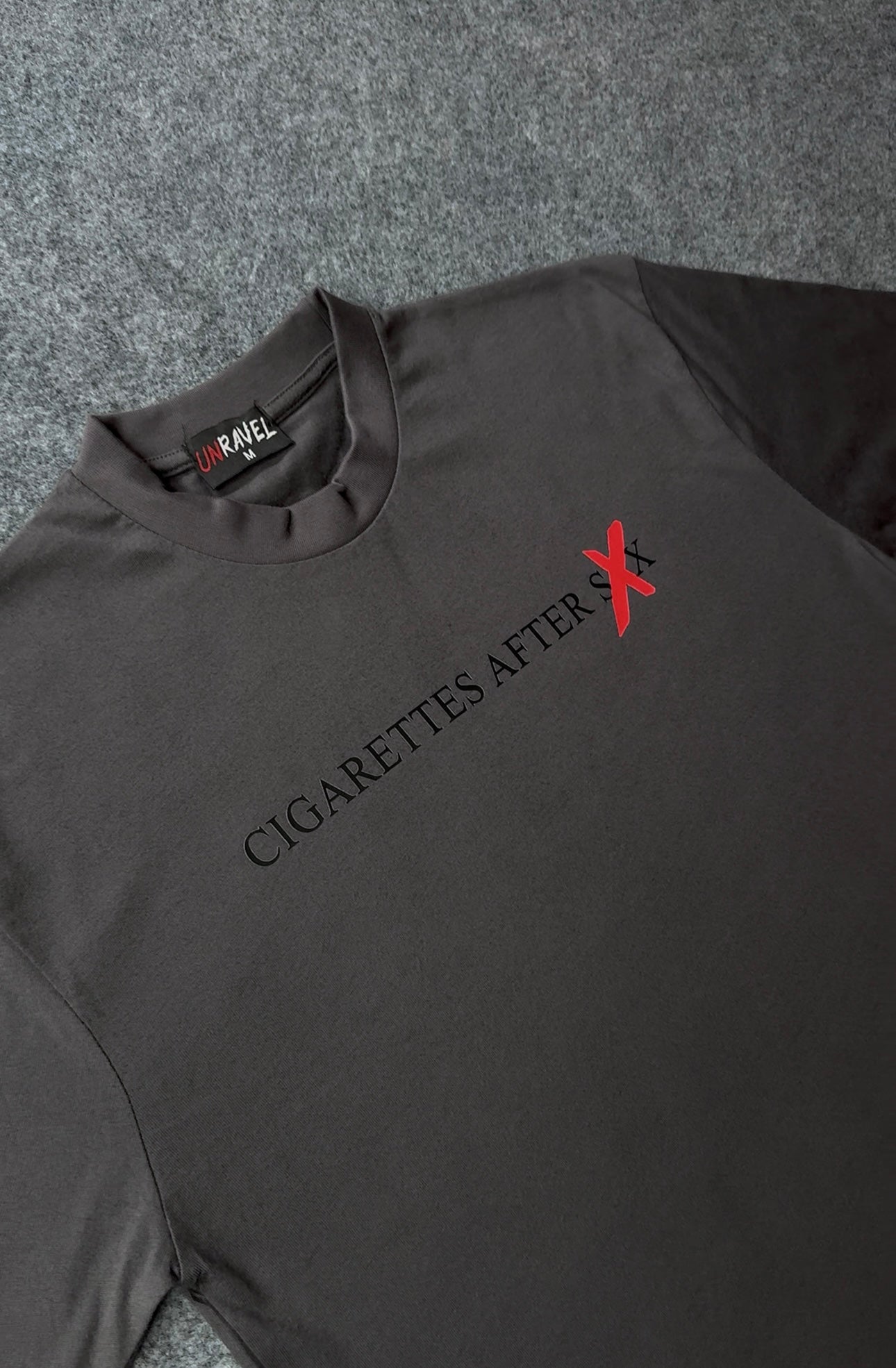 Cigarettes after sex | Charcoal Grey Oversized T-shirt