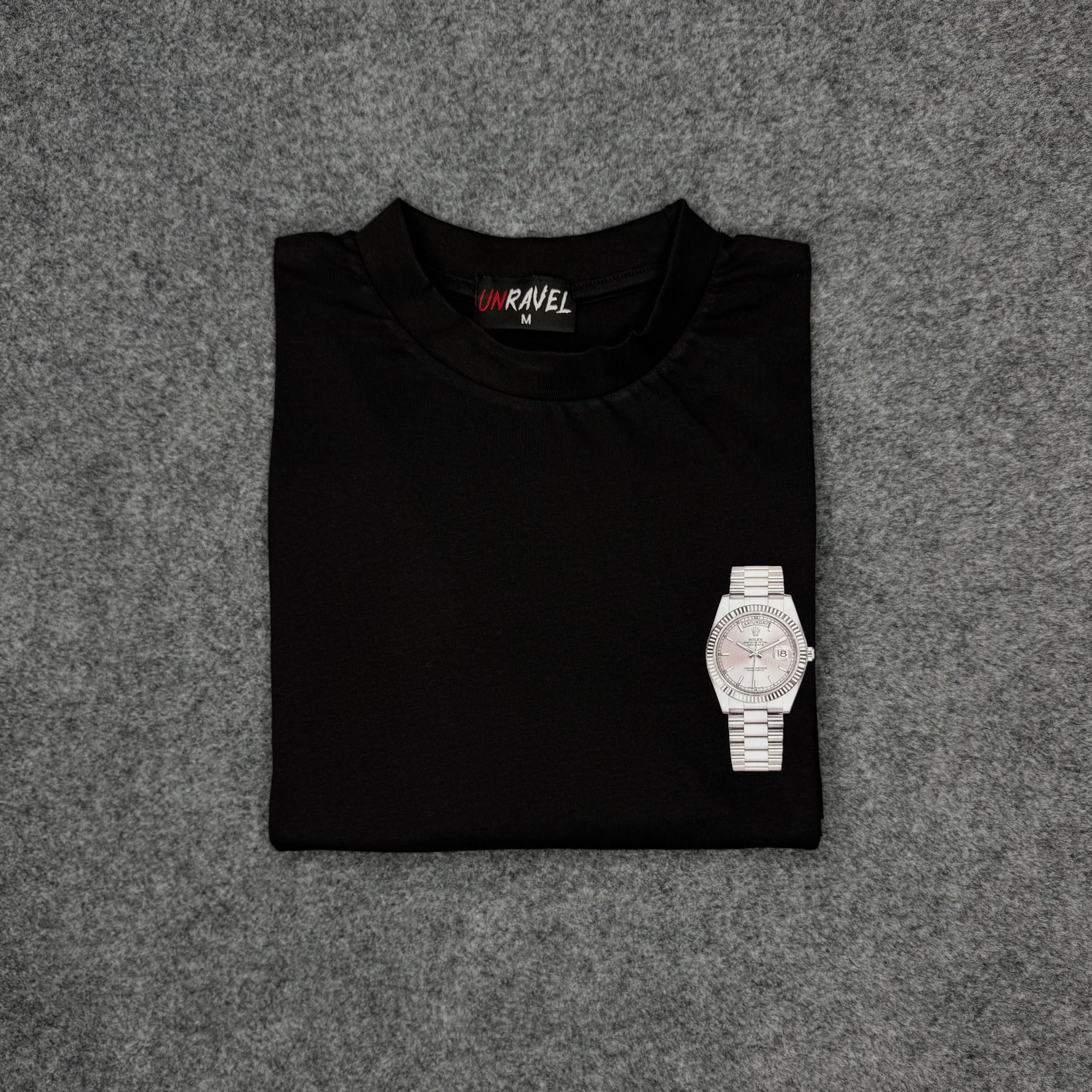 Need money for Rolex | Black Oversized T-shirt