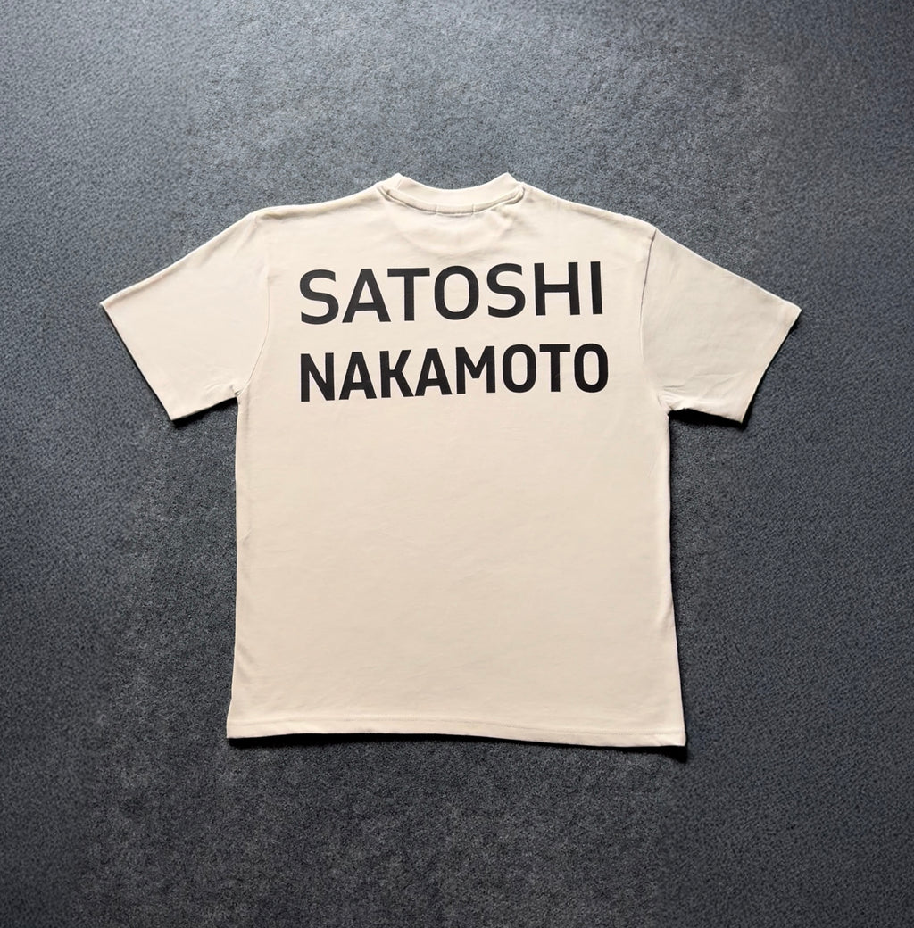 Satoshi Nakamoto | Off White Oversized T-shirt