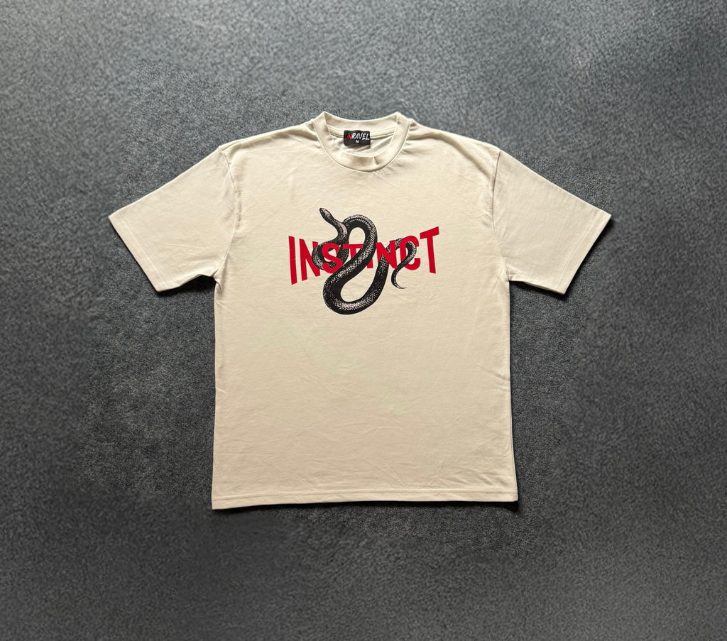 Instinct | Off White Oversized T-shirt
