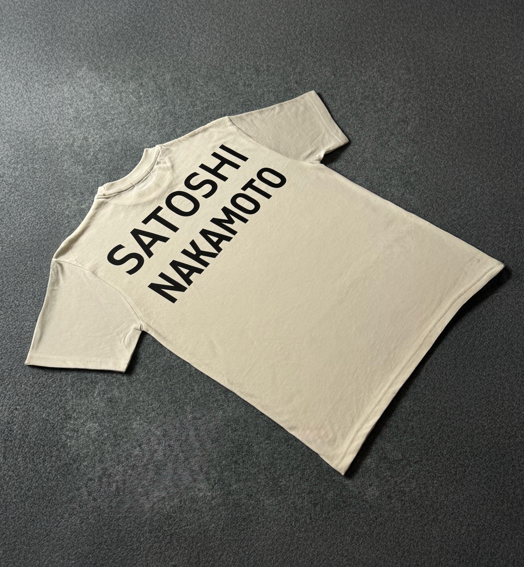 Satoshi Nakamoto | Off White Oversized T-shirt
