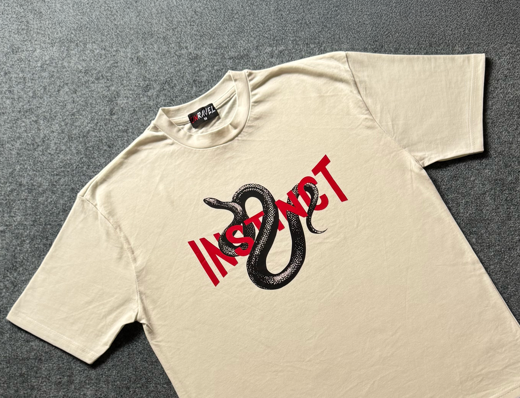 Instinct | Off White Oversized T-shirt