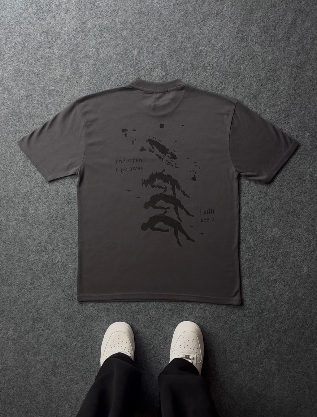 Cigarettes after sex | Charcoal Grey Oversized T-shirt