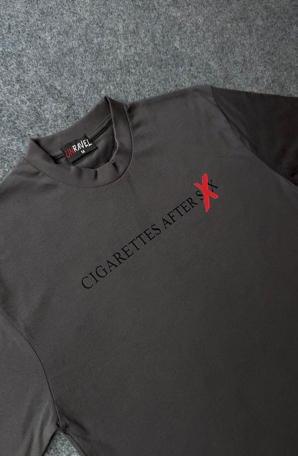 Cigarettes after sex | Charcoal Grey Oversized T-shirt