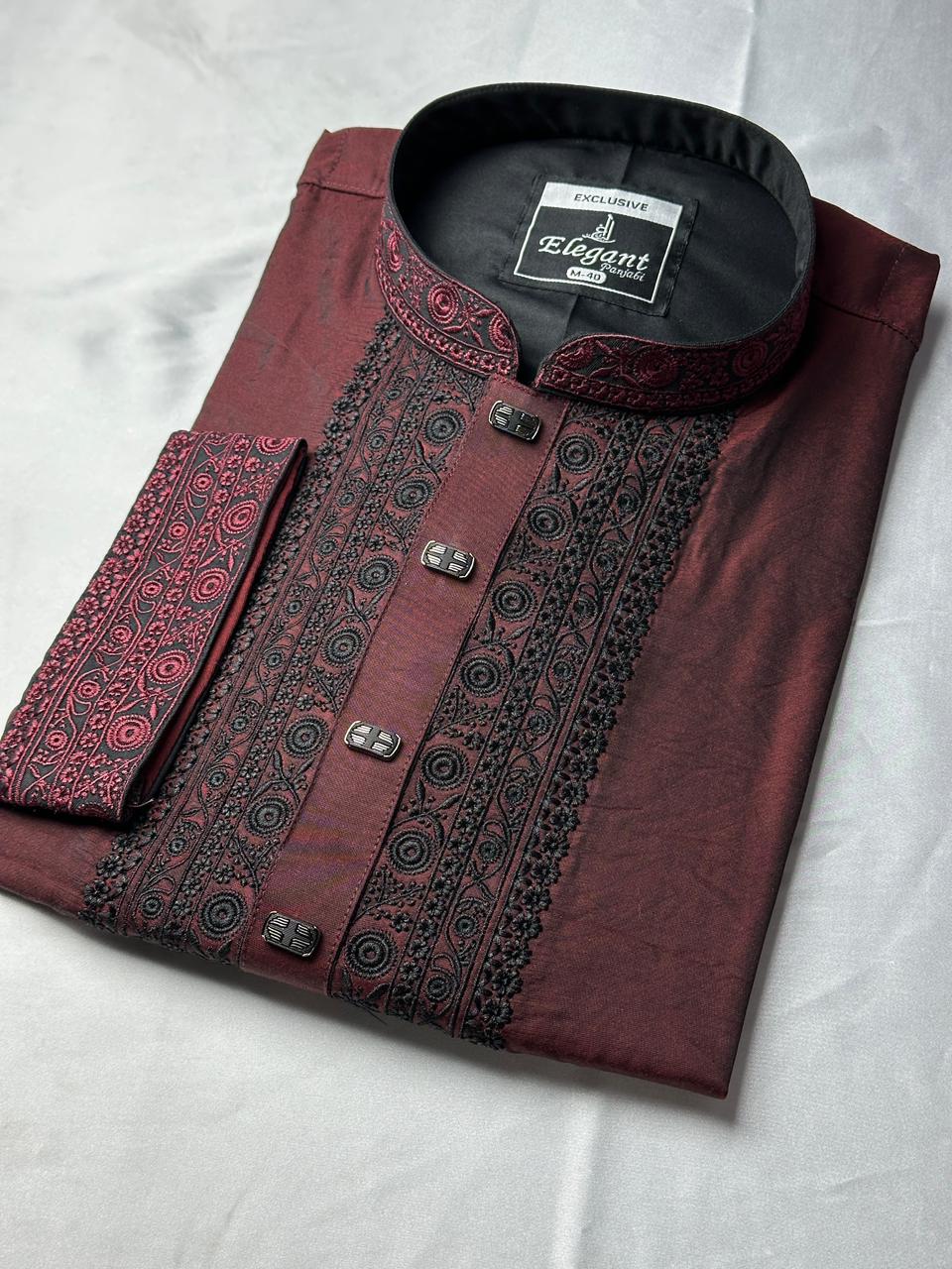 Unravel Burnt Maroon Punjabi