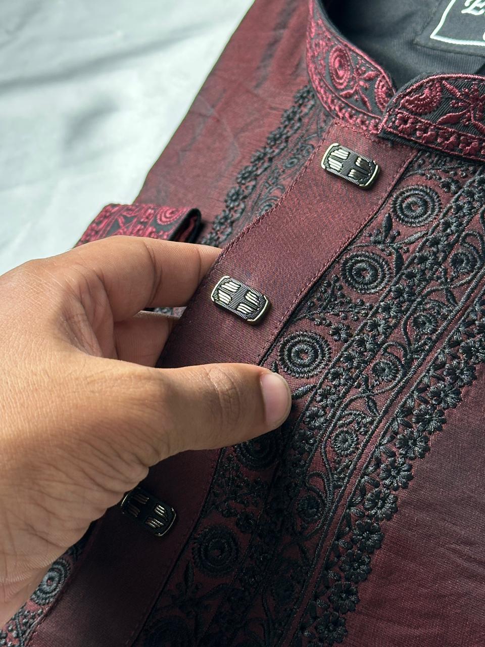 Unravel Burnt Maroon Punjabi