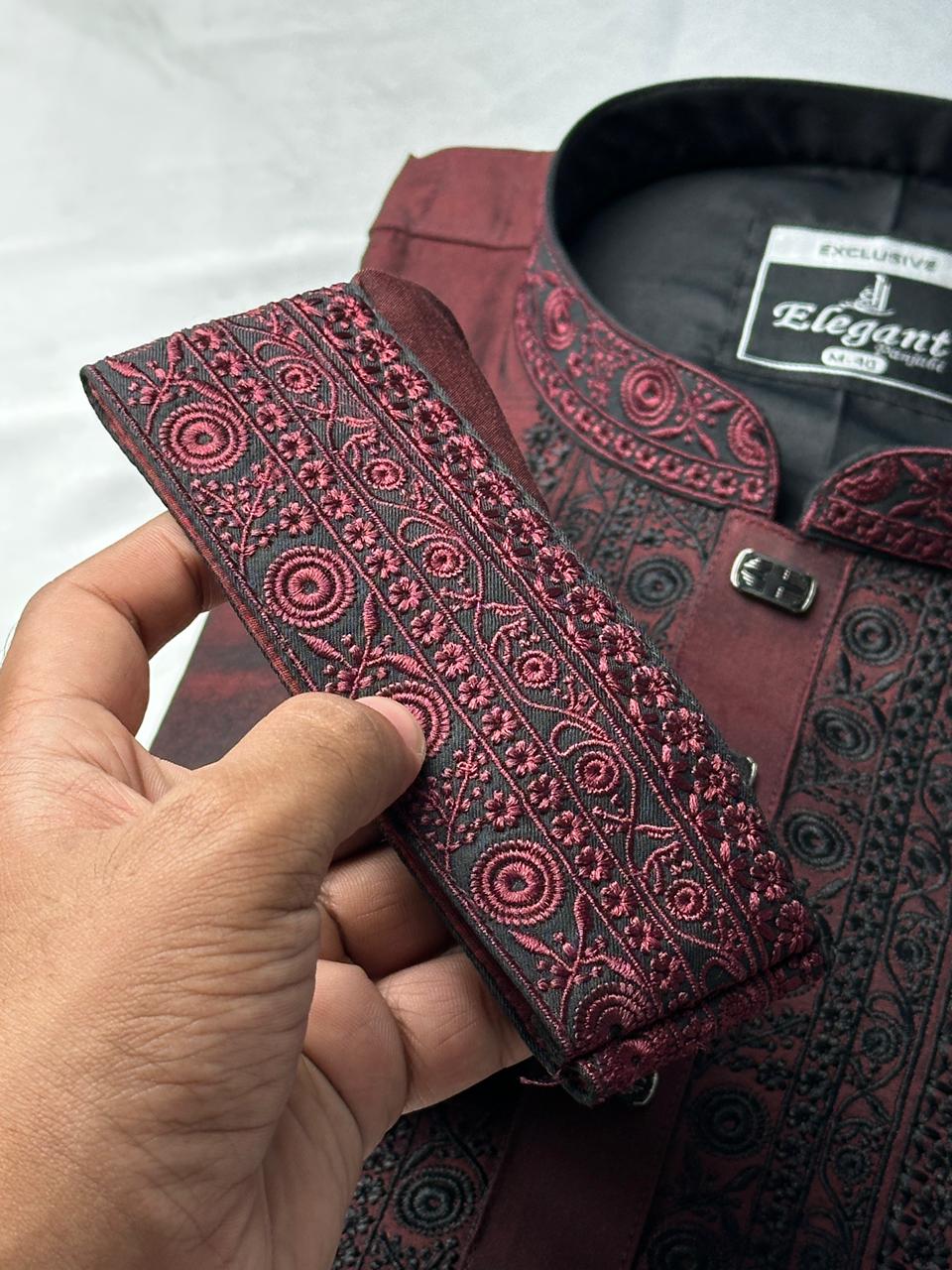Unravel Burnt Maroon Punjabi