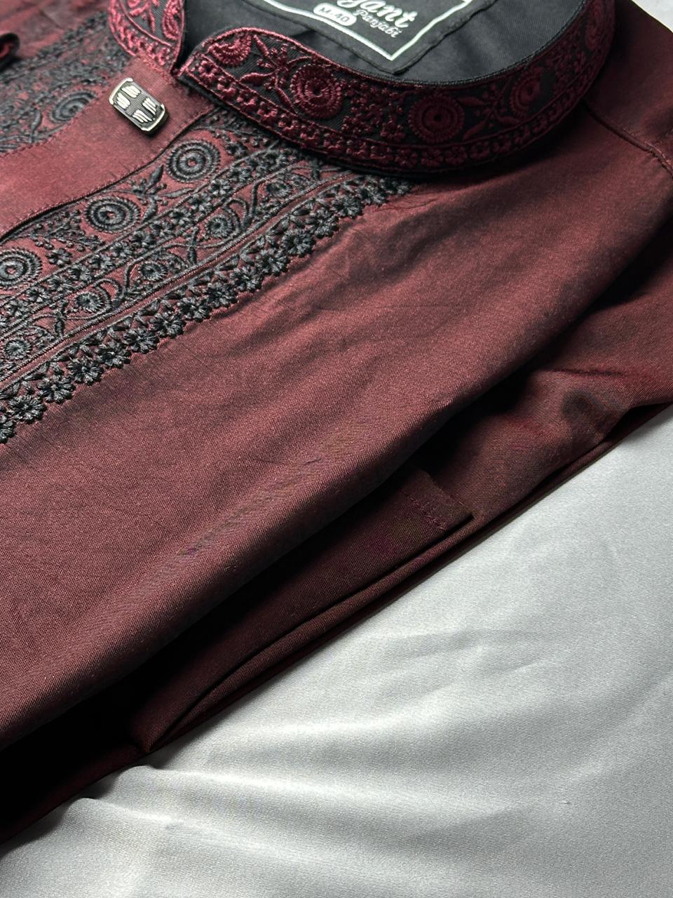 Unravel Burnt Maroon Punjabi