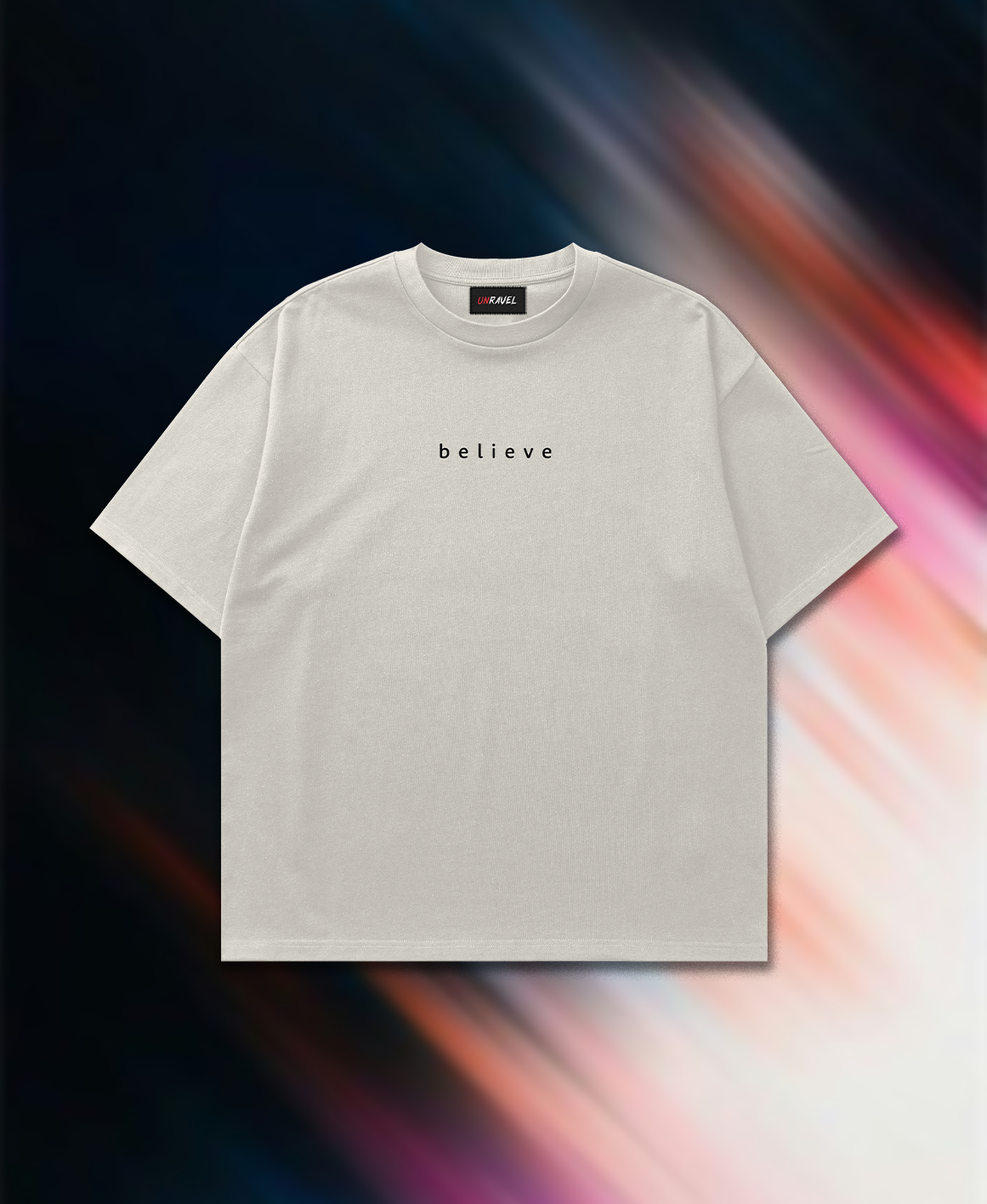Believe | Off White Oversized T-shirt